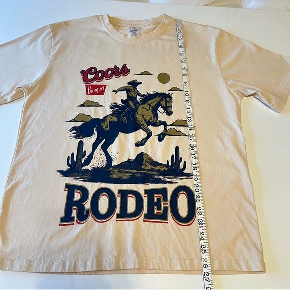 Coors Rodeo Cowboy T-Shirt Western Shirt, unisex Men’s Size S/Women’s size M - Picture 4 of 9